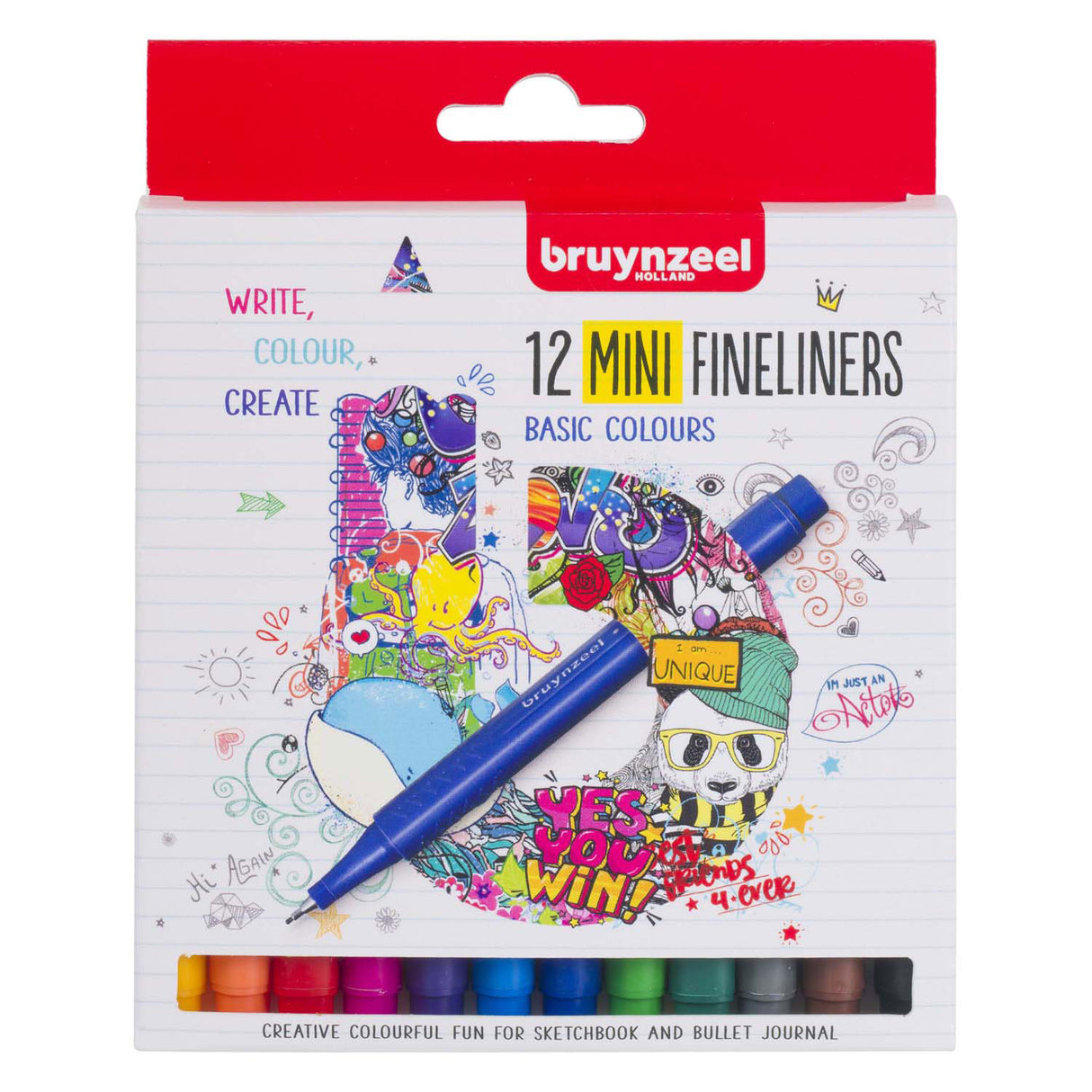 Bruynzeel Fineliner Mini Set 12 colors