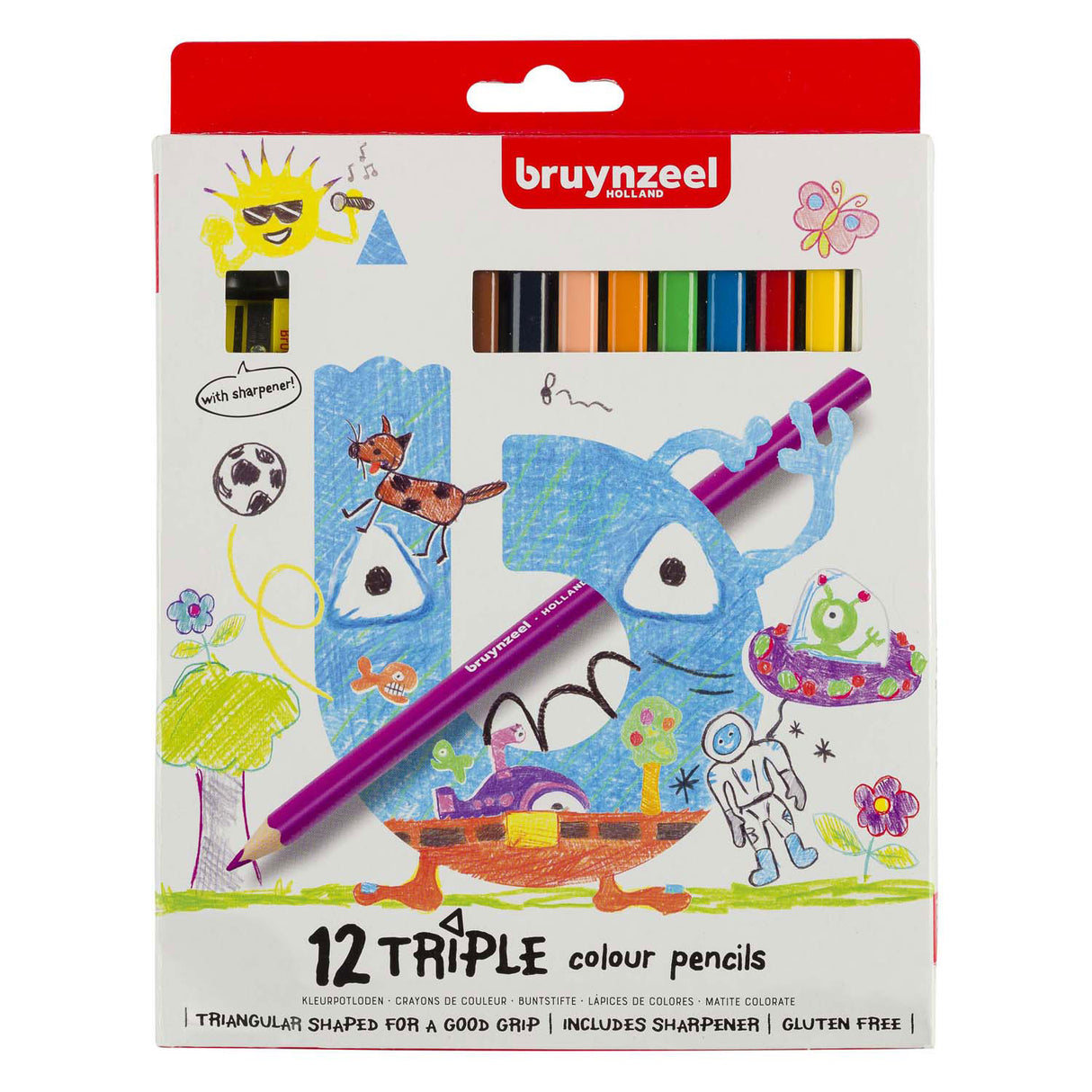 Bruynzeel colored pencils triple 12 pieces | 3 pieces