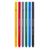 Bruynzeel Fineliner Set Basic 6 Faarwen