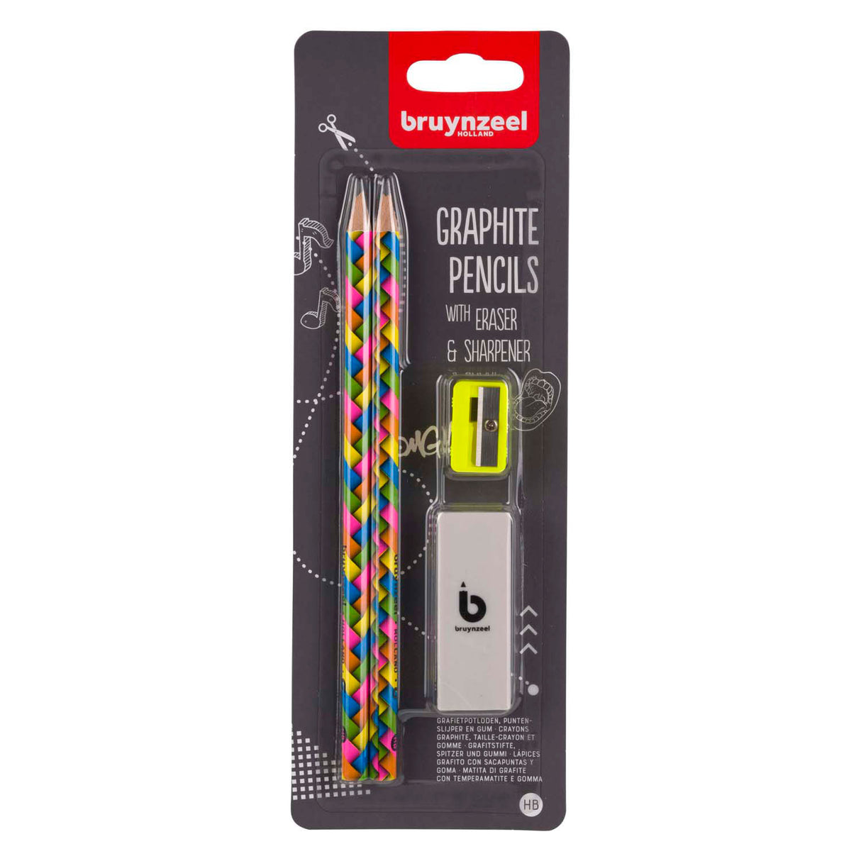 Bruynzeel Graphitstift-Set Neon