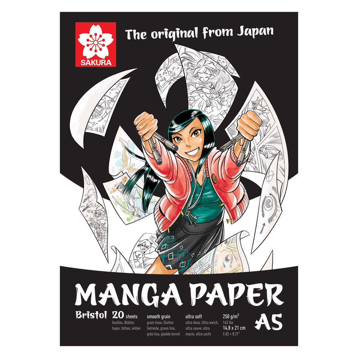 Sakura-Mangapapier A5, 250 g, 20 Blatt