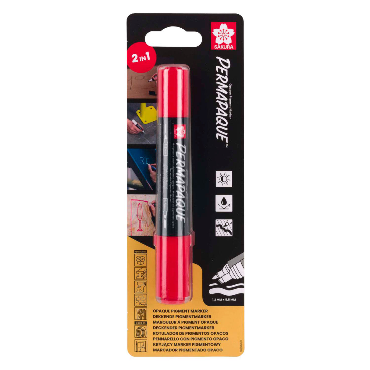 Sakura permapaque double point red