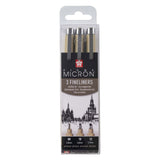 Sakura pigma cás peann luaidhe micron 3 mínelíner dubh 08-10-12 ar leithead