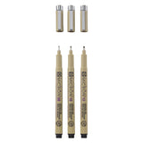 Sakura pigma cás peann luaidhe micron 3 mínelíner dubh 08-10-12 ar leithead