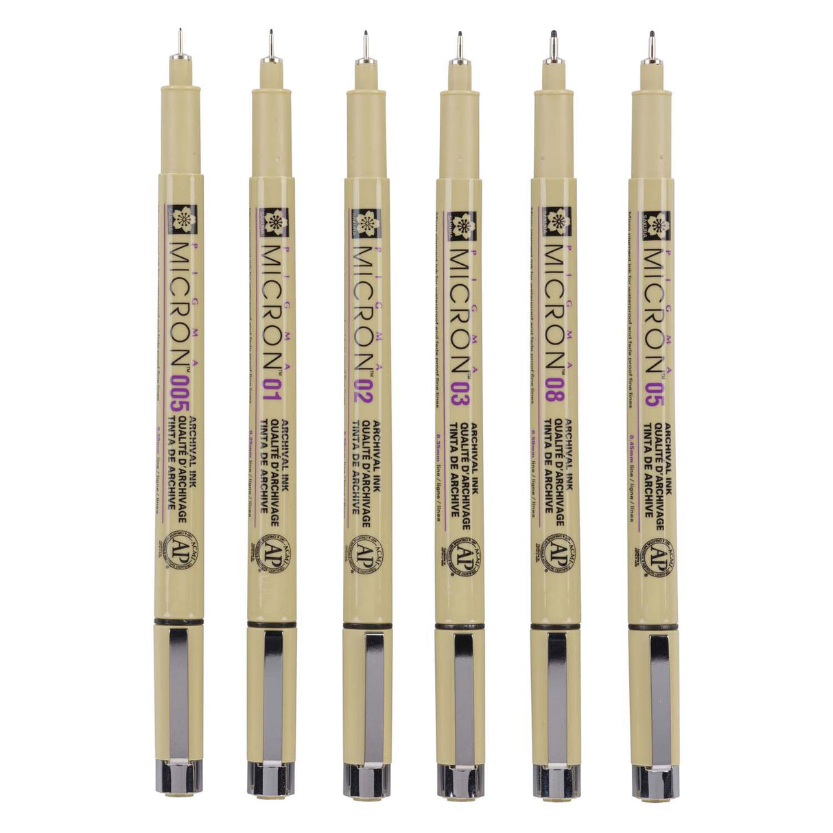Sakura Pigma Micron Torebka 6 Fineliners Black