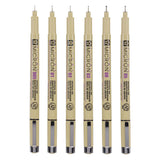 Sakura Pigma Micron Torebka 6 Fineliners Black