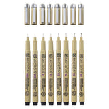 Sakura pigma micron pennal 8 fineliners sort
