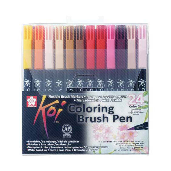 Sakura Koi Coloring Brush Pen Set, 24 colors