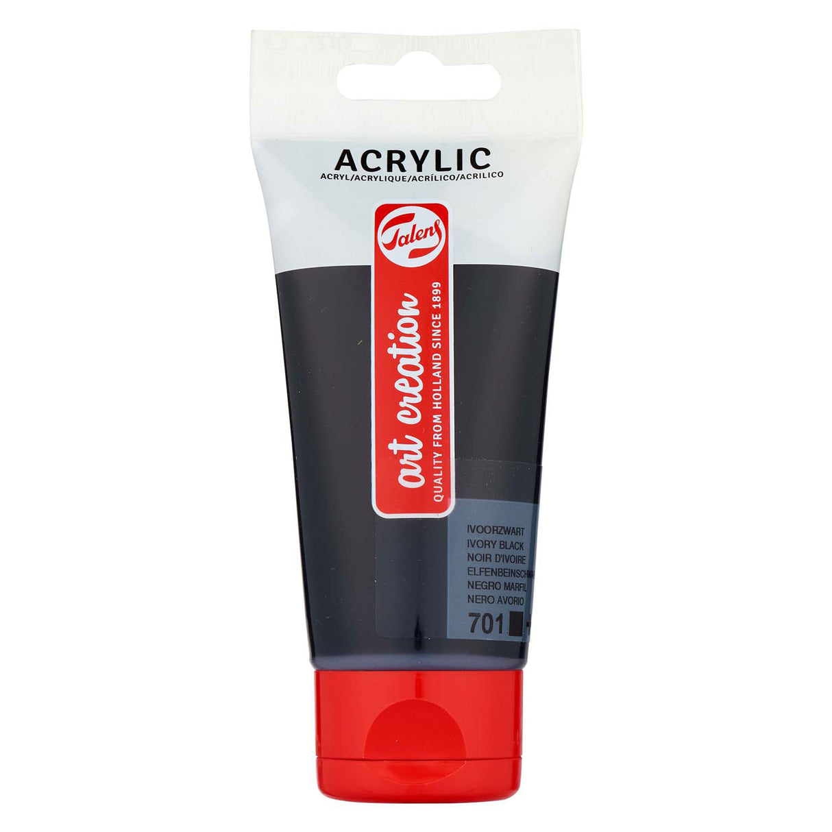 Talens Art Creation akrilna barva tuba 75 ml slonokoščeno črna 701