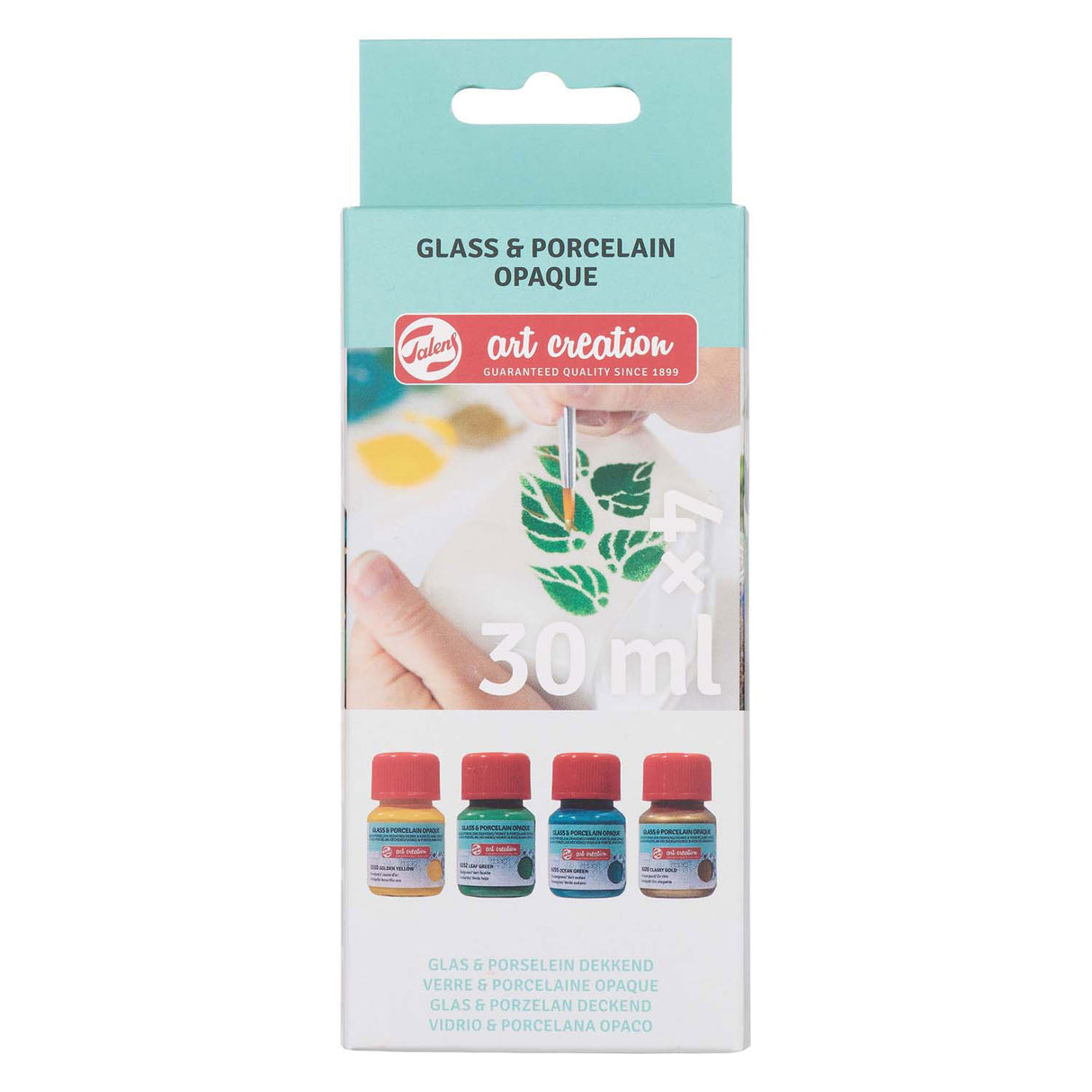 TALENS Art Creat.Glas Porzellan Deckung 4x30ml grünes Gold