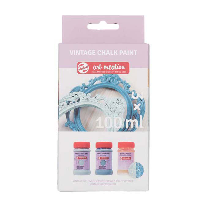 Talens art creation vintage set 2 blues a craquelure