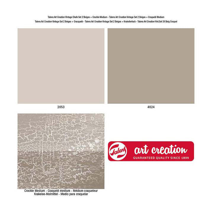 Set vintage Talens Art Creation 2 beige e craquelure
