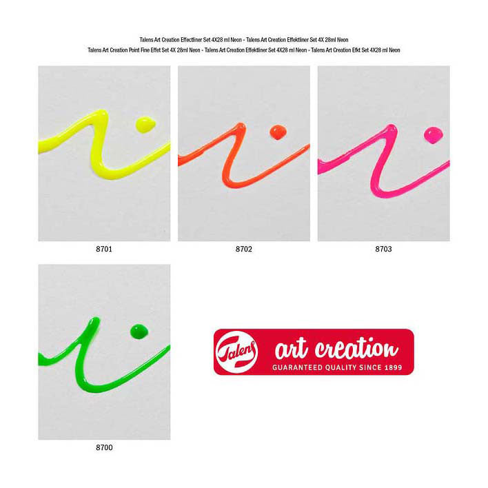 Talens art creation effect liner set 4x28ml neon