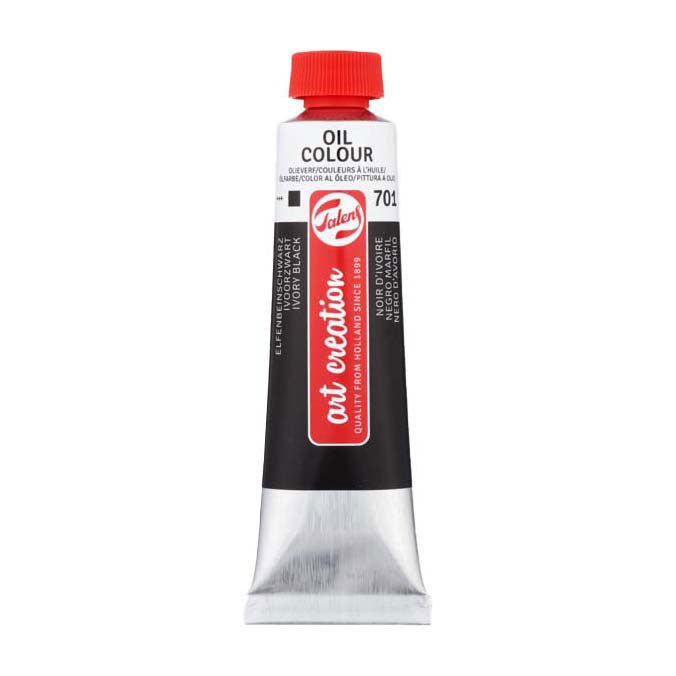 Talens art creation oljefärgsrör 40ml elfenbensvart 701