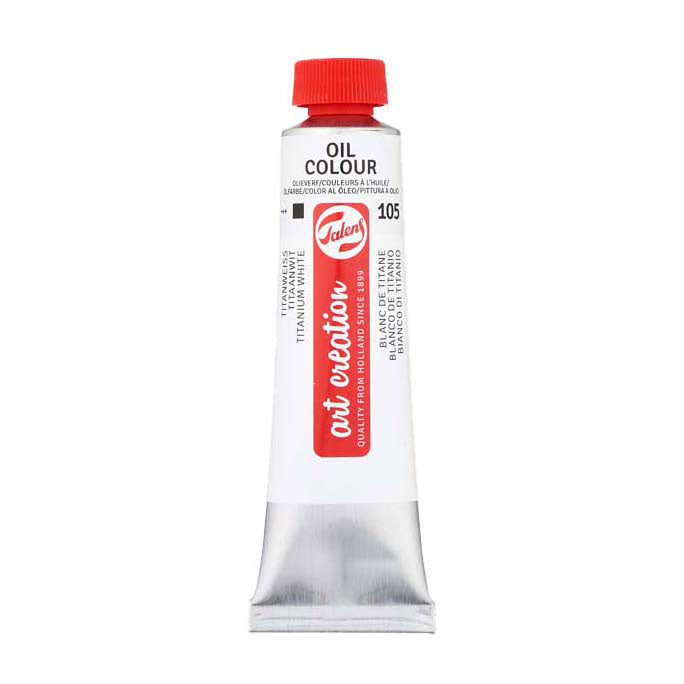 Talens art creation oljefärgrör 40ml titanvit safflorolja