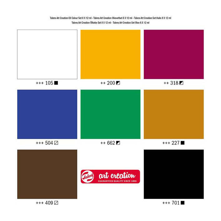 Oljna barva Talens Art Creation Set 8x12ml