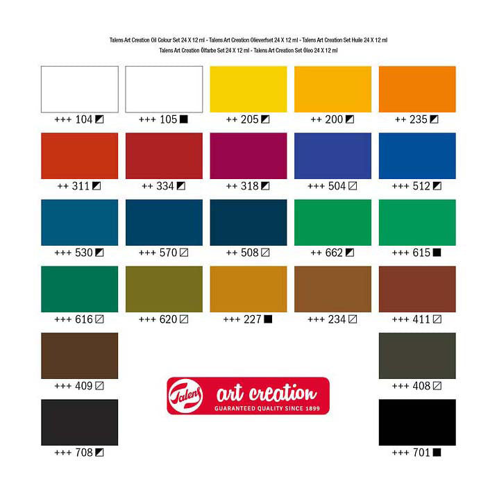 TALENS Art Creation Oil Lack Set 24x12ml