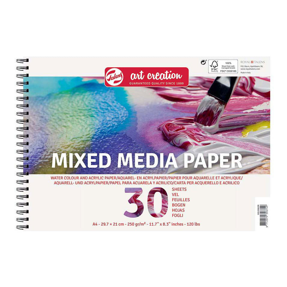 Talens Art Creation Mixed Media Papier A4 250 G 30 Felling