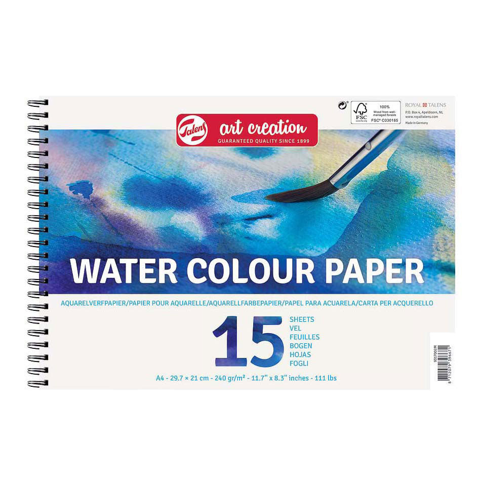 TALENS Art Creation Aquarell Paint Paper A4 250 g 15 Falls
