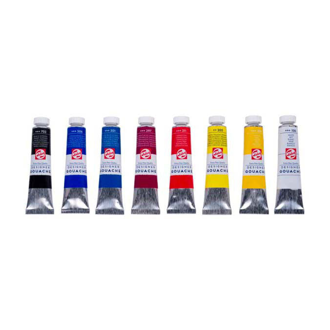 Talens Gouache Extra Fein Mischset, 8x20ml Tuben