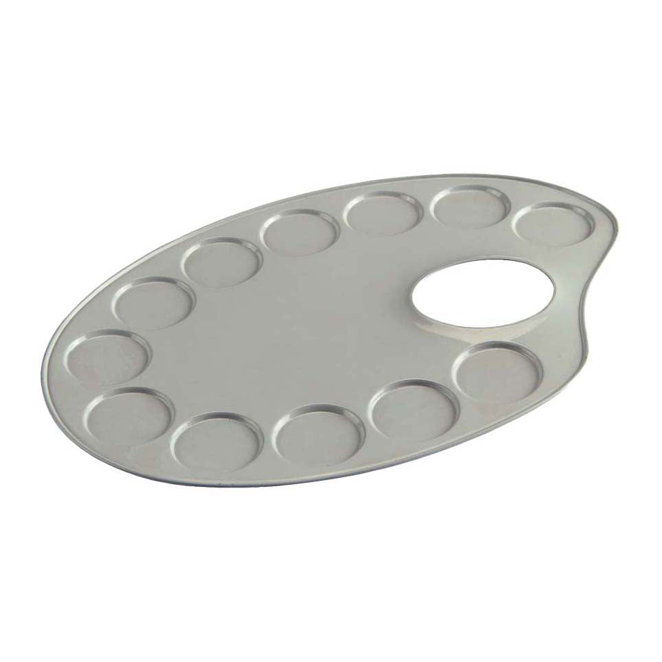 Tavolozza Talens in metallo ovale 12,6x18,5cm