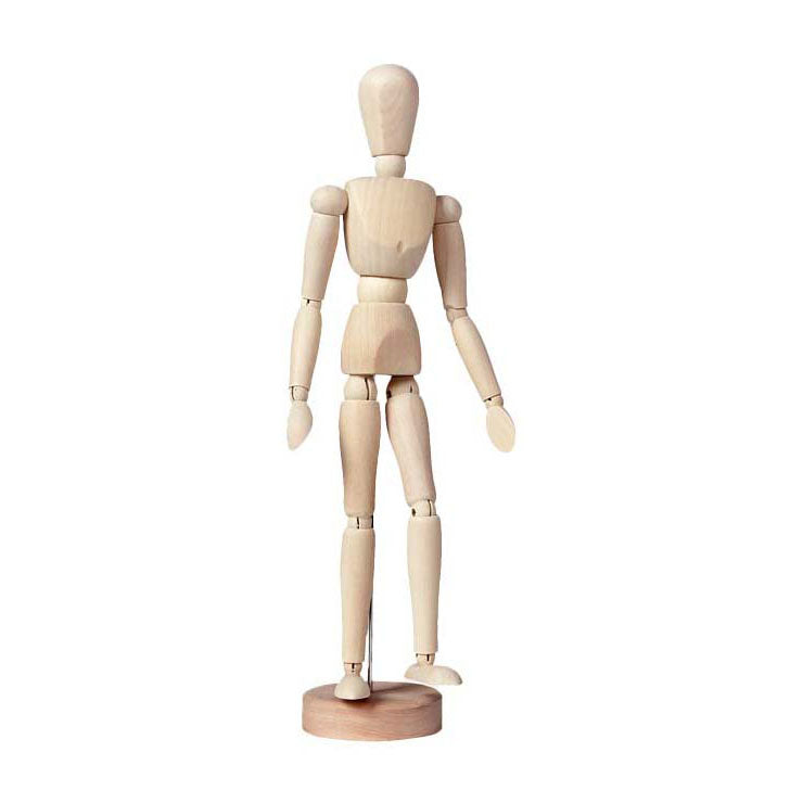 buanna mannequin bean 30cm adhmad soiléir
