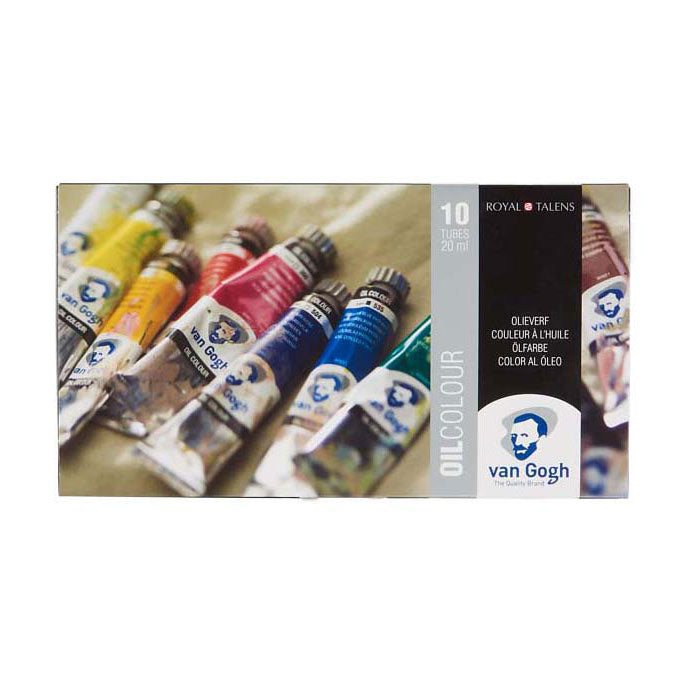 Bruynzeel Van Gogh Öl Basis -Set mit 10 Farben in Röhren von 20 ml
