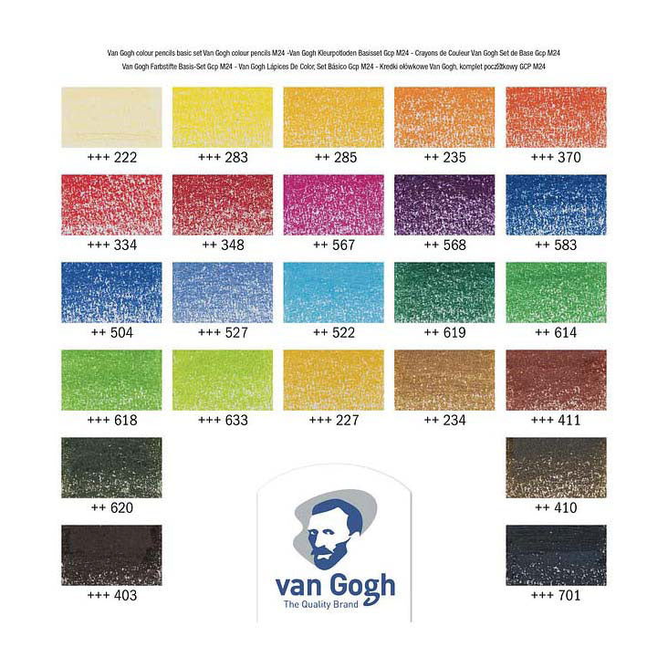 Bruynzeel van Gogh Basisset vu Bläistëfter mat 24 Faarwen