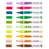 Bruynzeel ecoline brush pen set botanisch, 10 kleuren