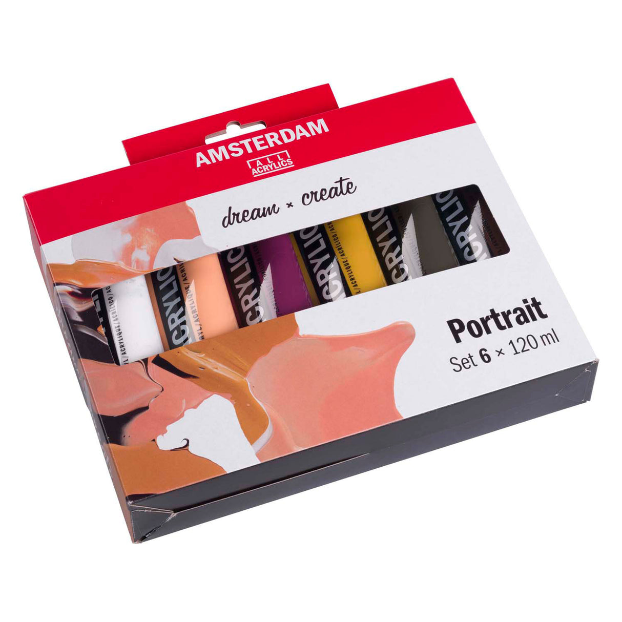 Bruynzeel amsterdam standard series acrylverf portret set 120ml, 6dlg.