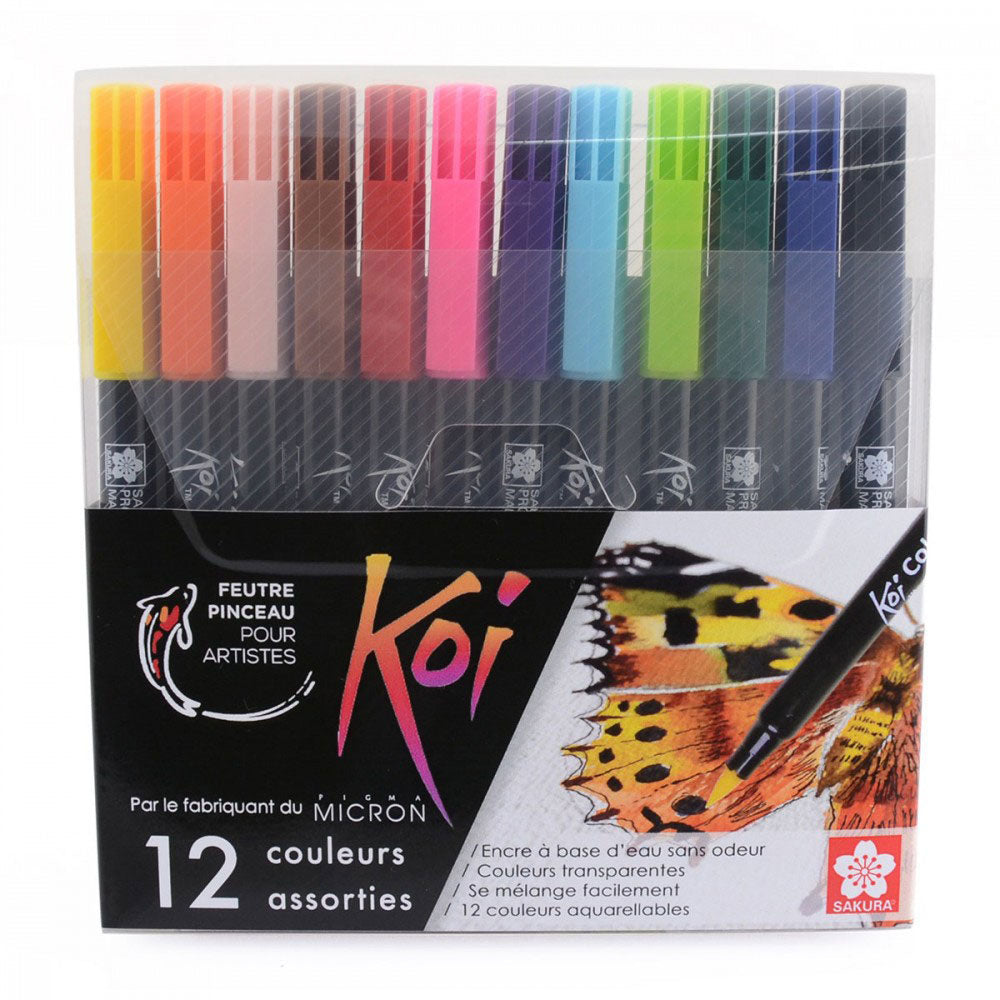 Sakura Koi Farbpinsel, Pinselstifte-Set, 12-teilig.