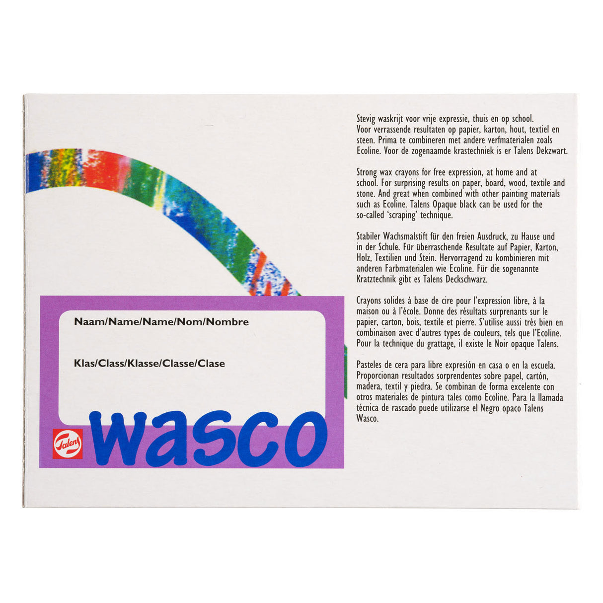 Talens Wasco Waskrijt, 12º.