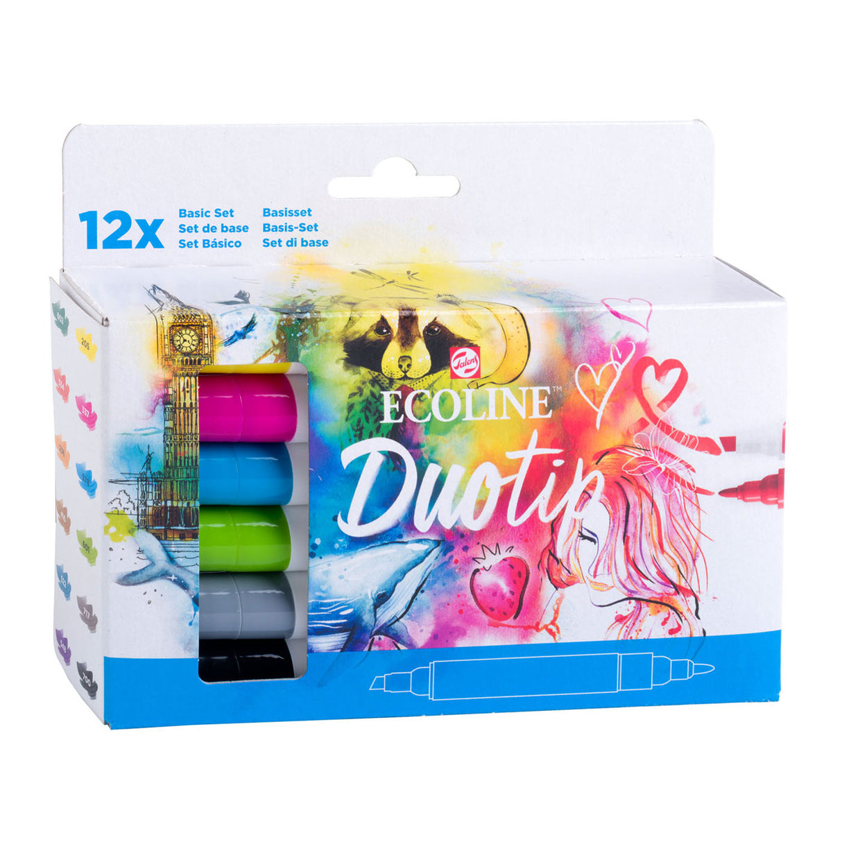 Ecoline Duotip Marker Basisset, 12dlg.