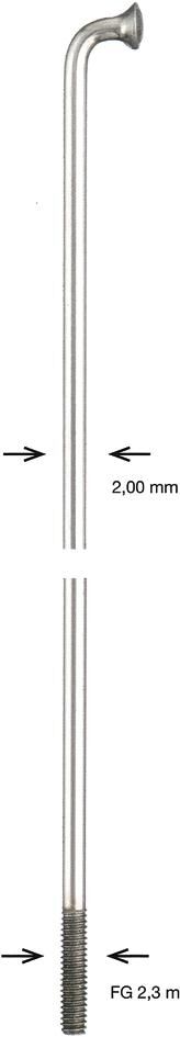 Alpina spaak spoke zinc 2x254 mm