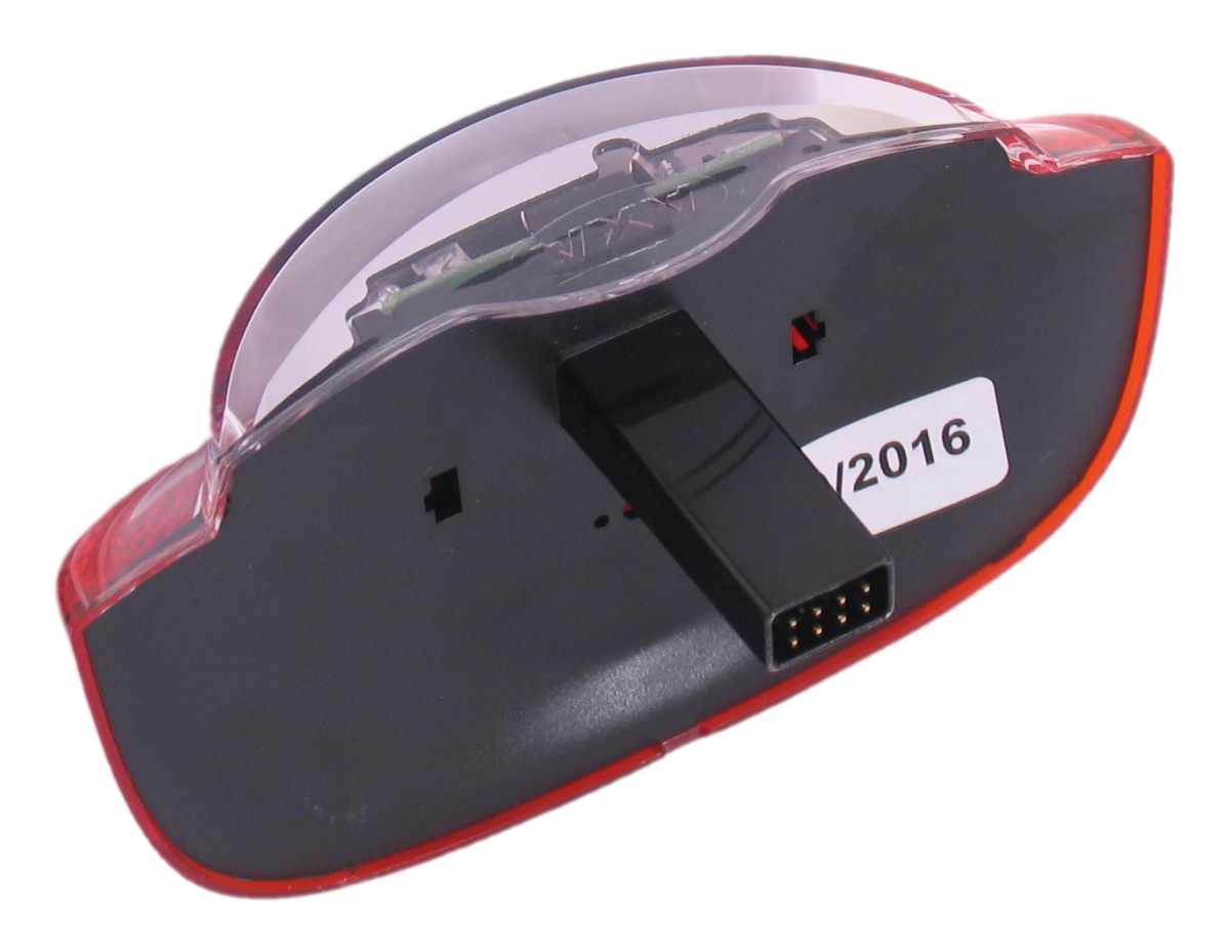 Gazelle Innergia Luz traseira - vermelha, transparente, LED, 115x65mm, bateria de bicicleta, adequada para gazelas innergia e -bikes