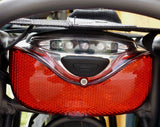 Gazelle Innergy baglys - Rød, gennemsigtig, LED, 115x65mm, cykelbatteri, velegnet til gaselle indre e -cykler
