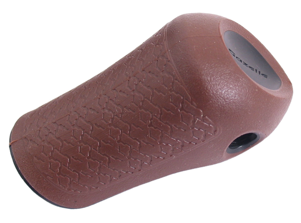 Gazelle handle cap right - Brown with black piping