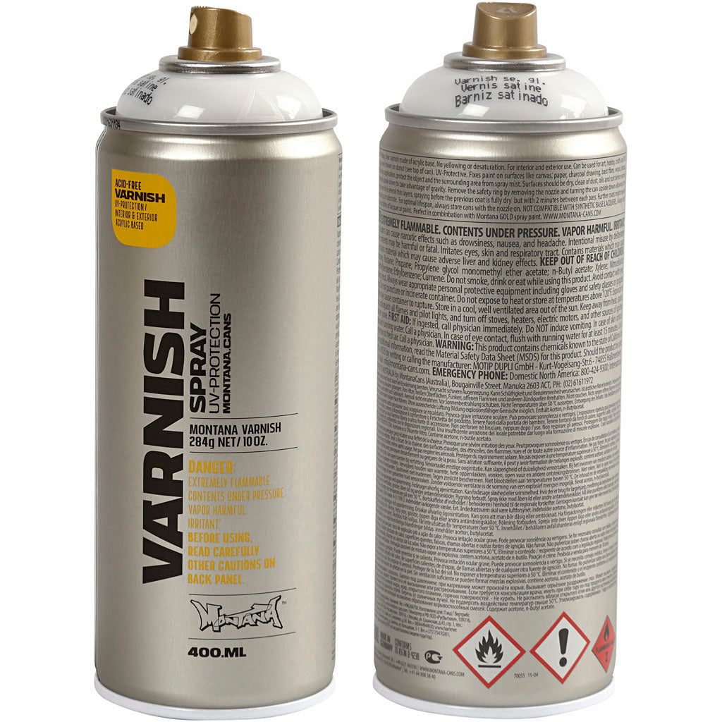 Montana spray vernis, semi-glanzend, 400 ml 1 doosje