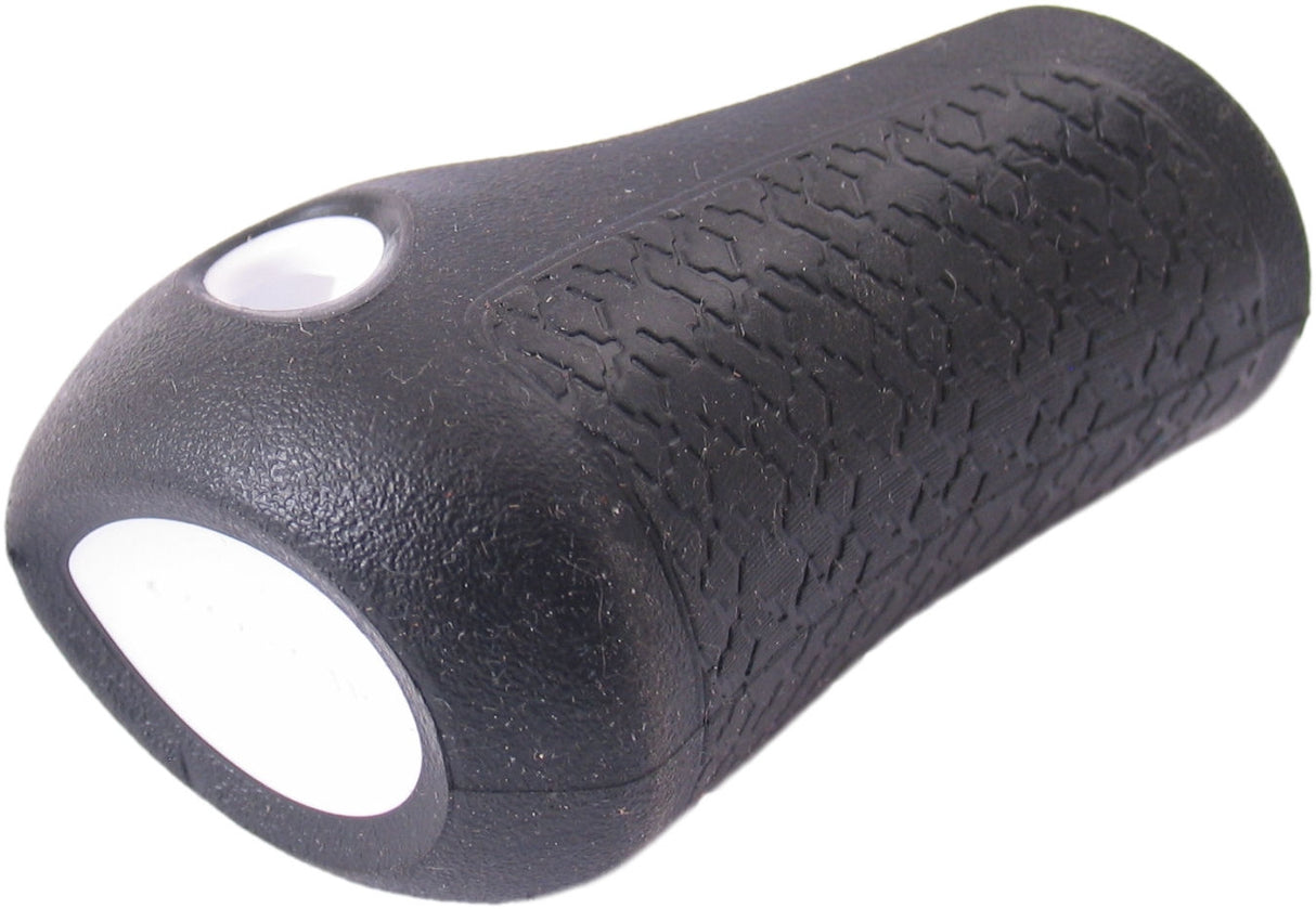 Gazelle Handle cap left Basis 88 mm - Black with white piping