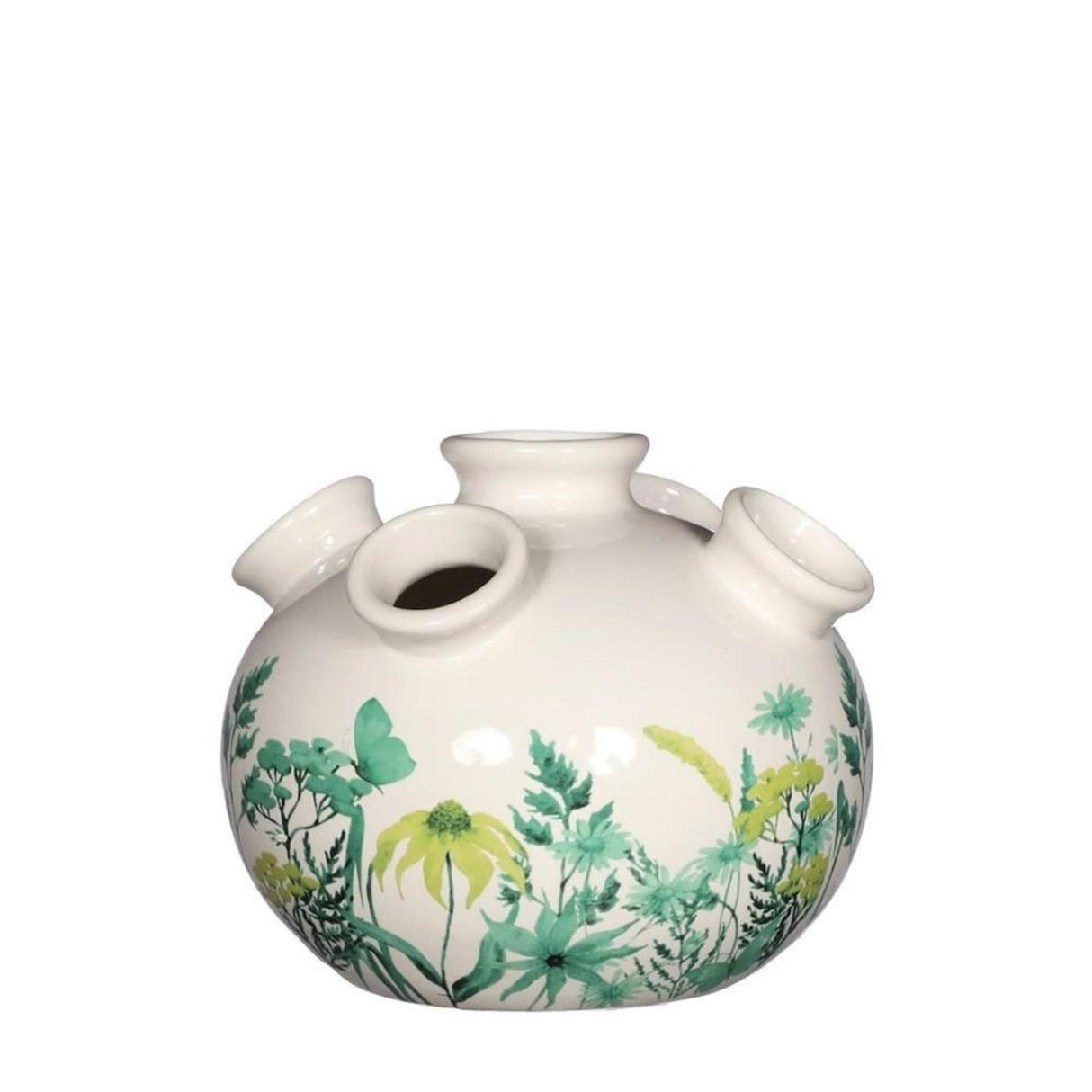 Ideas 4 seasons tulpen vaas met print klein ø13cm groen