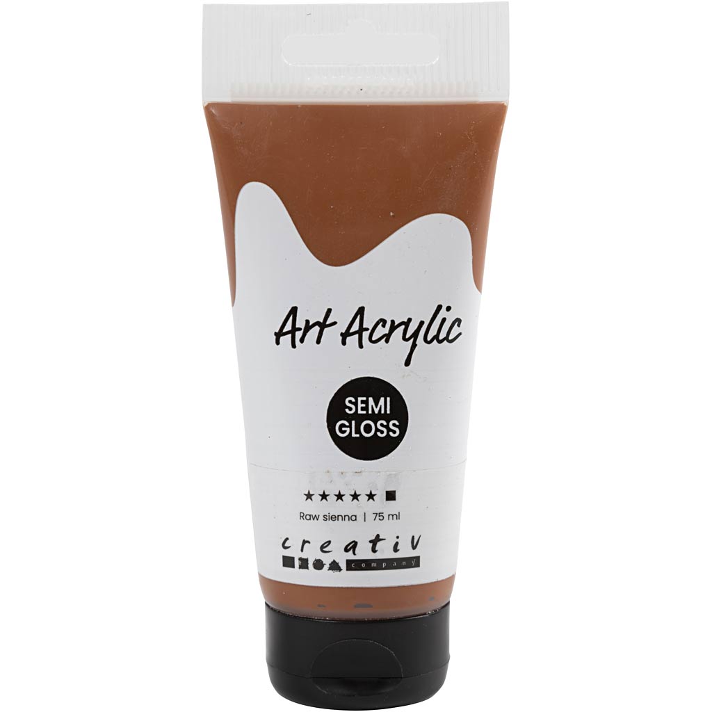 Creativ Company Pigment Art Acrylic paint Raw Sienna Bruin, 75ml
