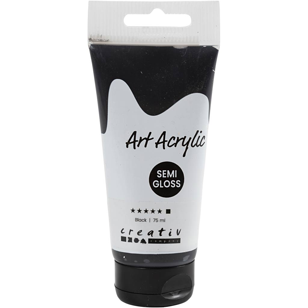 Creativ Company Pigment Art Acrylic Paint Mars Black, 75ml
