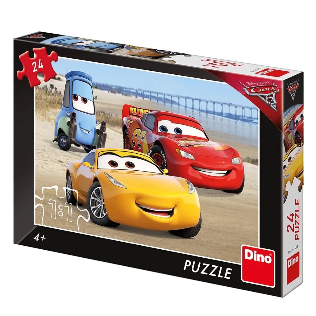 Dinotoys Dino Puzzel - Disney Pixar Autoen op der Plage - 24 Stécker