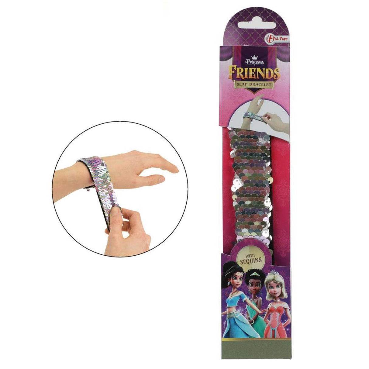 Toi-toys toi toys slap bracelet with sequins