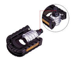 Folding pedals Union SP-151N Aluminum silver