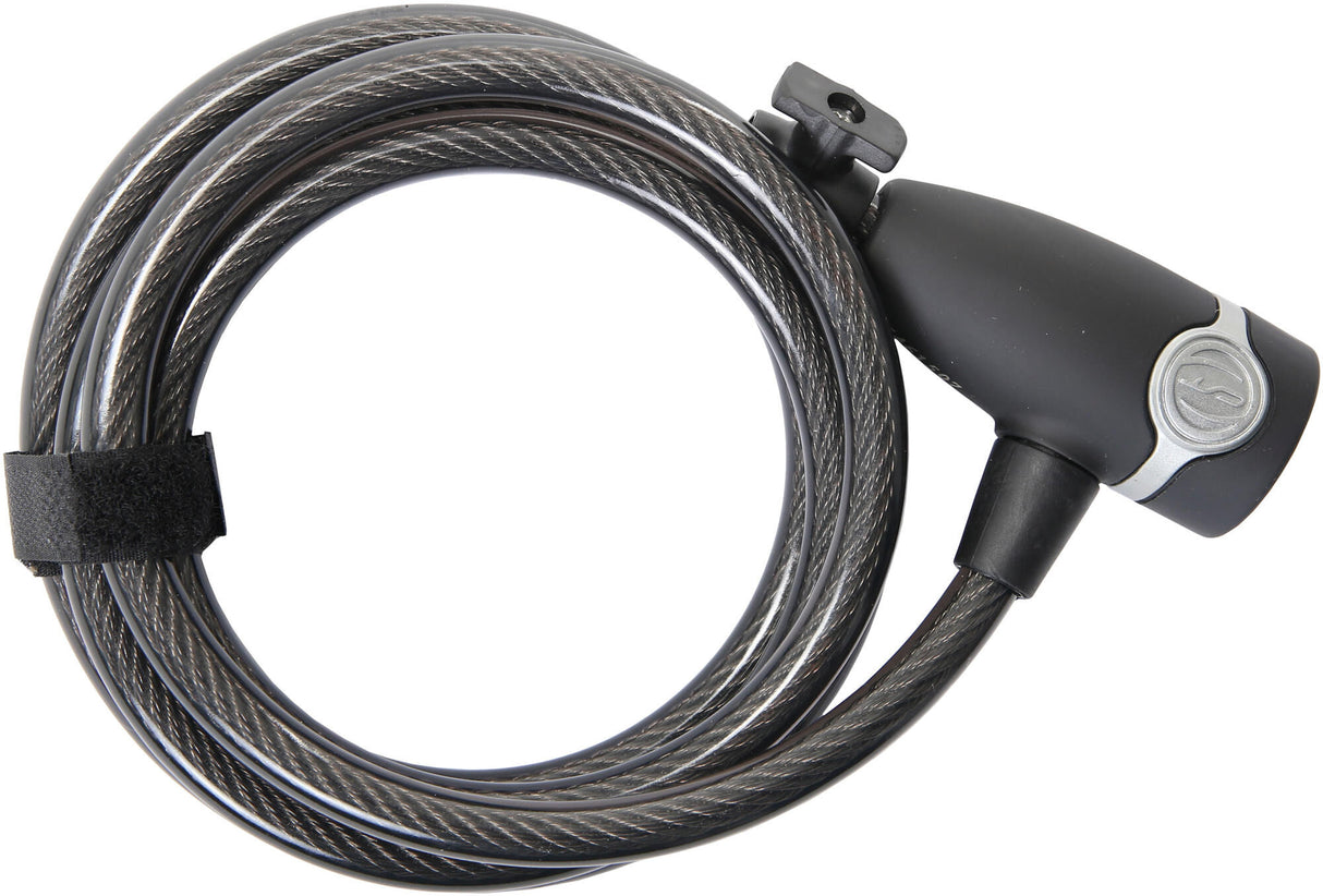 Contec spiral cable lock ecoloc ct coiled cab.lock ecoloc 10mm x 185cm black
