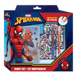 Spiderman dagboek met slot, magische pennen en stickers