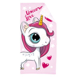 Lobbes serviette de bain licorne amour, 70x140