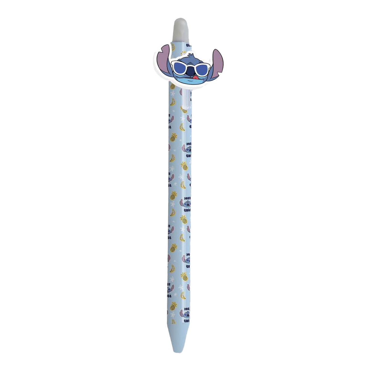 Stylo gel effaçable avec surpiqûre - bleu