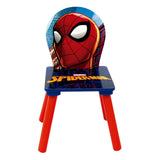 Wooden table set with two Spiderman chairs